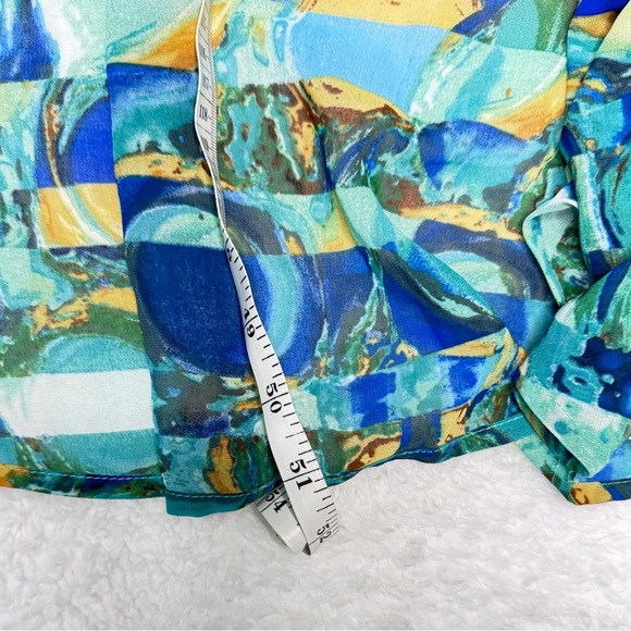 mark. Hi-Low Maxi Dress Green Multicolor Sz S - Picture 7 of 11